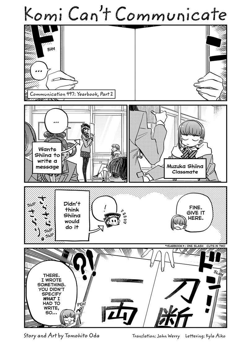 Komi-san wa Komyushou Desu Chapter 497 2